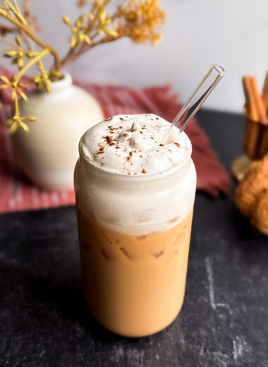 Healthy Iced Pumpkin Spice Latte