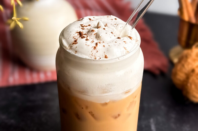 Healthy Iced Pumpkin Spice Latte