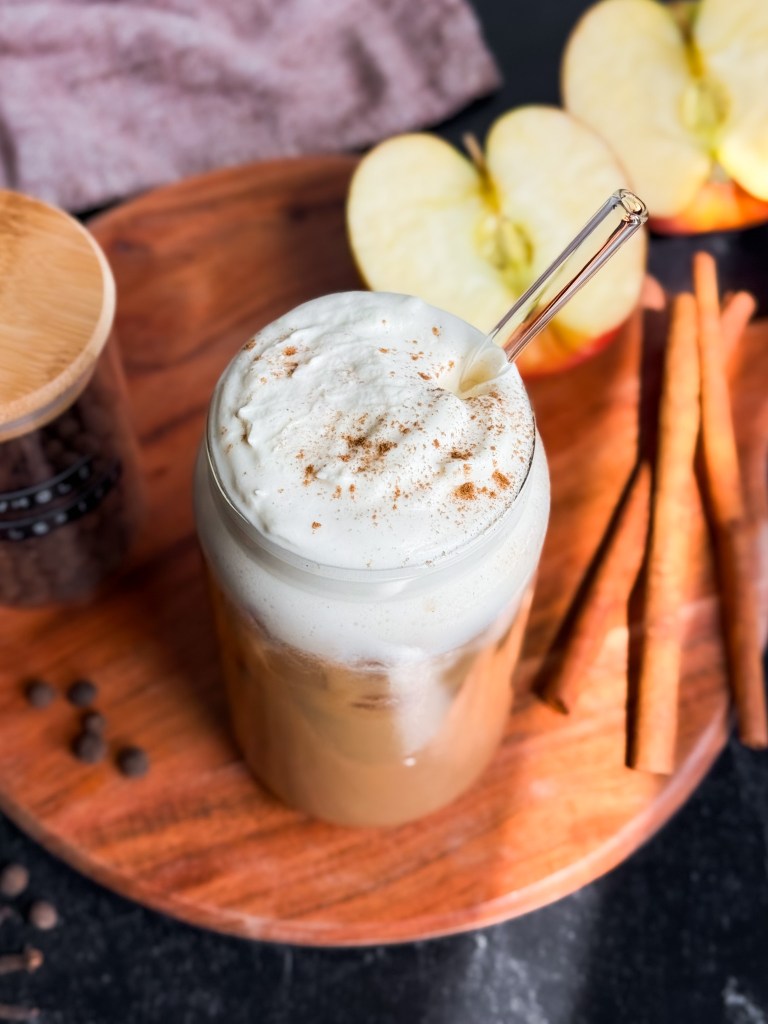 Iced Apple Cider Latte (Better than Starbucks!)