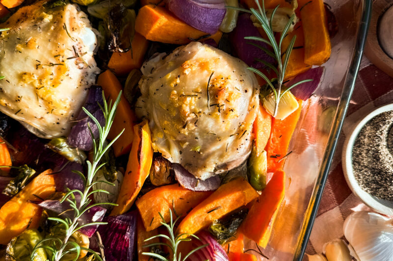 Autumn Harvest Chicken and Veggies (Easy Roasted Dinner Recipe)