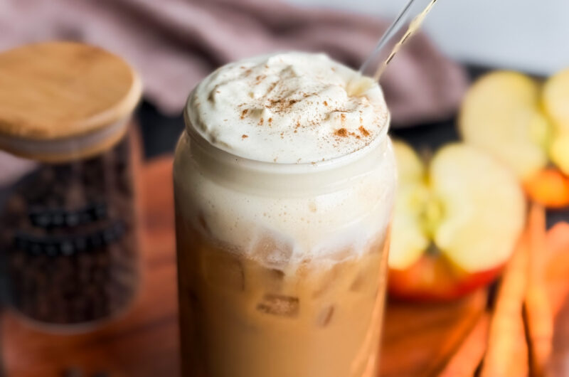 Iced Apple Cider Latte (Better than Starbucks!)