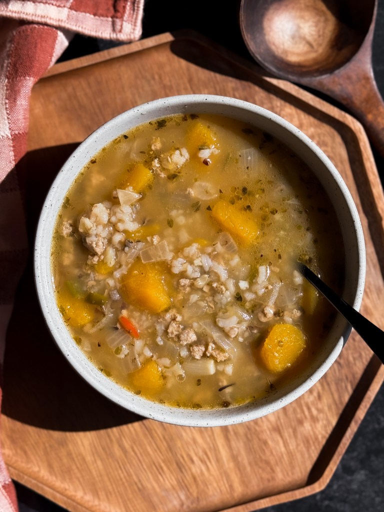 Turkey and Acorn Squash Soup
