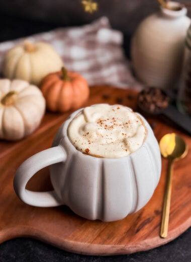Homemade Pumpkin Spice Latte with Homemade Whipped Cream