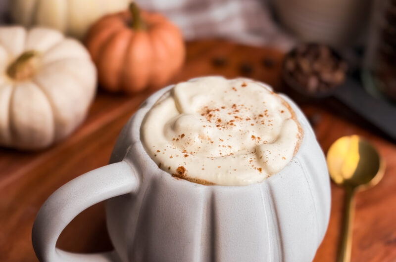 Homemade Pumpkin Spice Latte with Homemade Whipped Cream