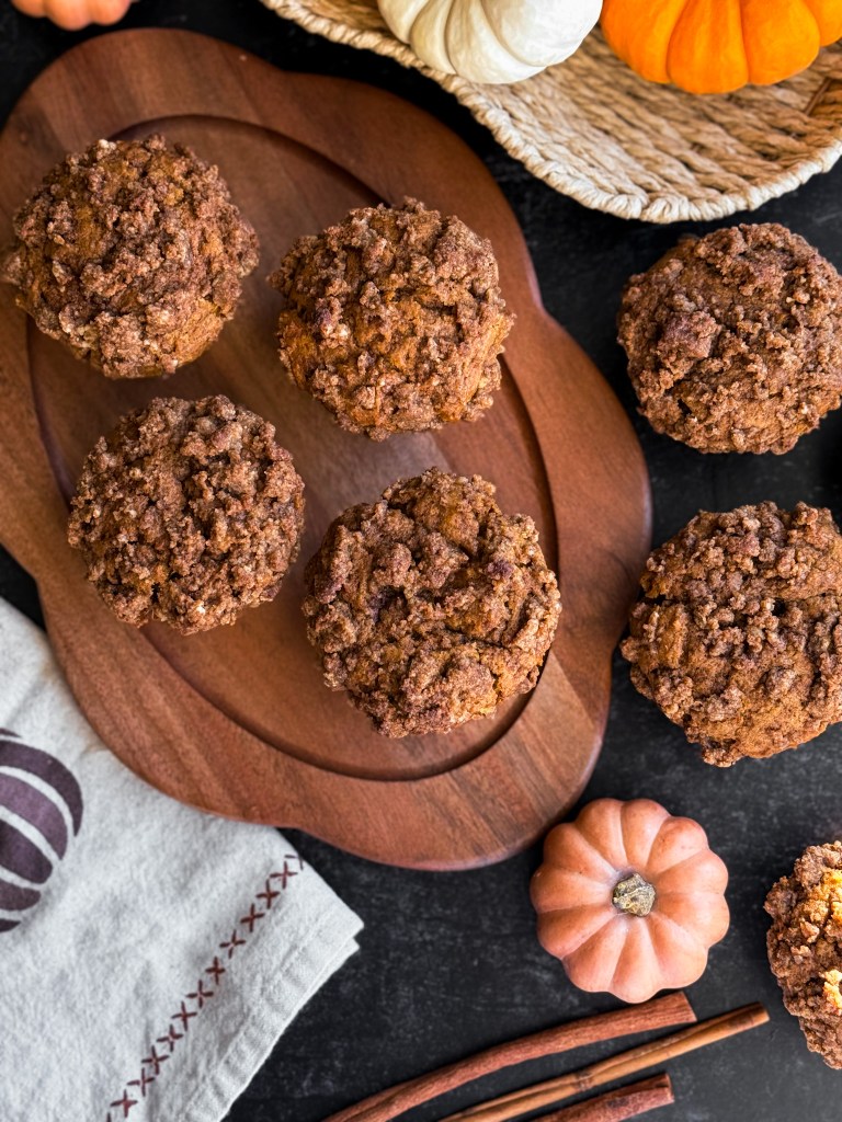 Assembly of the BEST Pumpkin Streusel Muffins, a recipe created by Home-Cooked Living.