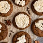 Healthy Gingerbread Cookies with Maple Cream Cheese Frosting