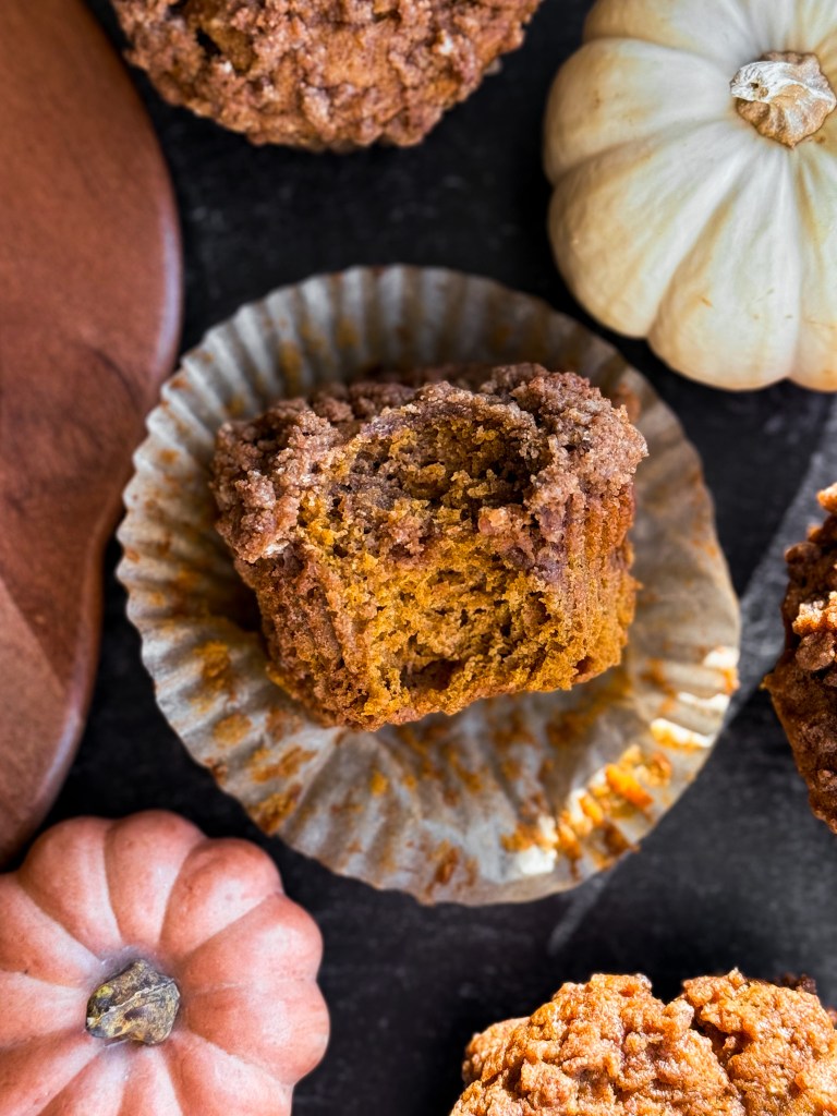 The cover photo of The BEST Pumpkin streusel Muffins, a recipe created by Christine Manes at Home-Cooked Living.