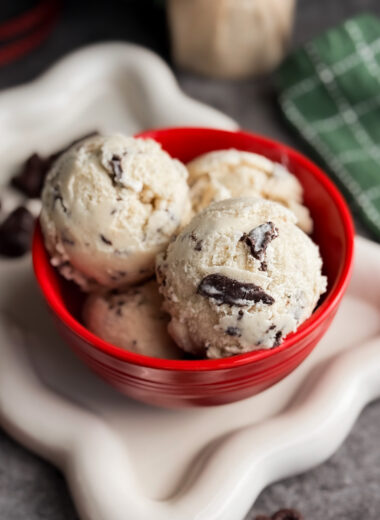 A healthy homemade peppermint ice cream recipe created by home-cooked living.
