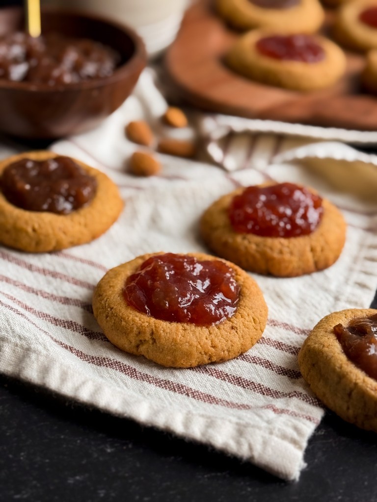 the best Almond Thumbprint Cookies (gluten-free)