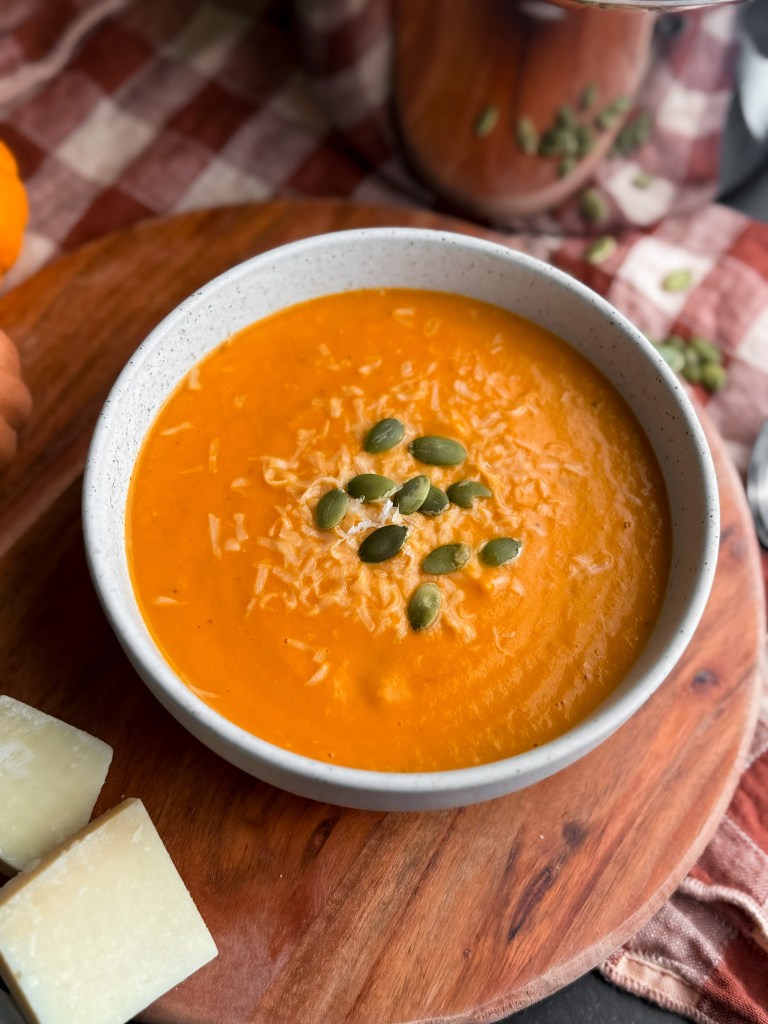 Pumpkin Tomato Soup - a unique tomato soup recipe by home-cooked living.