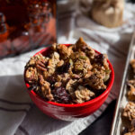 A healthy and easy Christmas Granola recipe that is perfect to give as a Christmas gift this season! Recipe created by home-cooked living.