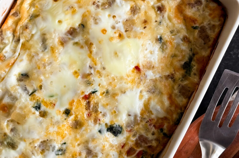Egg White Breakfast Casserole by home-cooked living