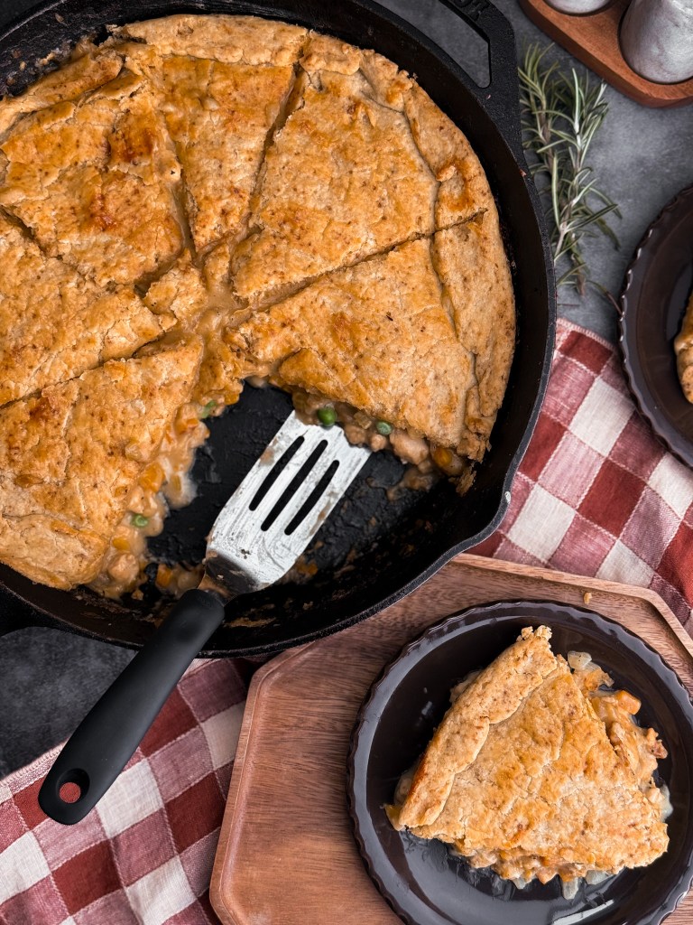 The Easiest Chicken Pot Pie in One-Pan with a homemade pie crust