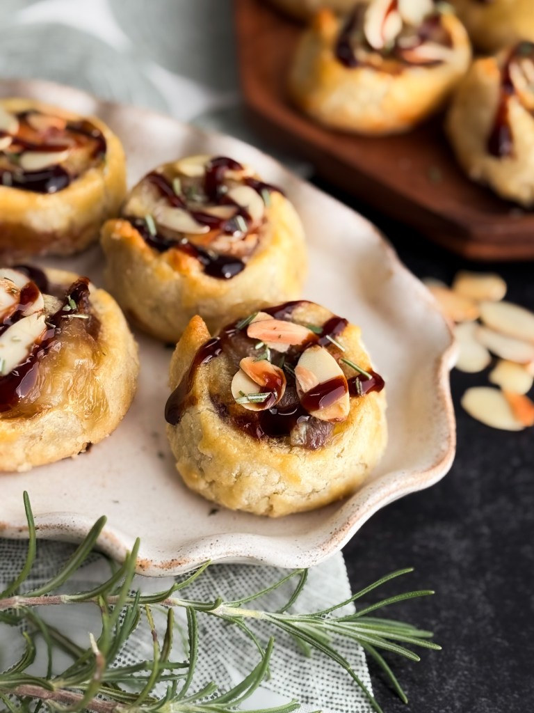 Fortunata Pastries - a brie and jam puff pastry pinwheel recipe