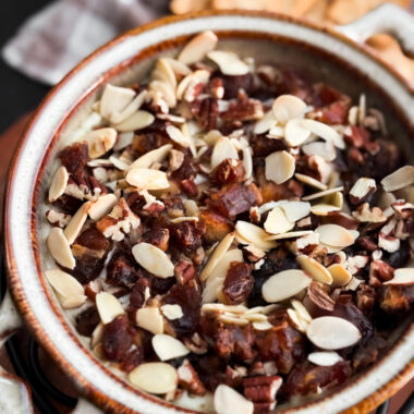 Baked Ricotta Appetizer with Dates and Nuts - a perfect game day and Super Bowl appetizer.