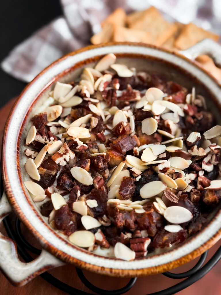 Baked Ricotta Appetizer idea with Dates and Nuts
