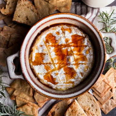 Hot Honey Baked Brie - the perfect Appetizer for the Super Bowl