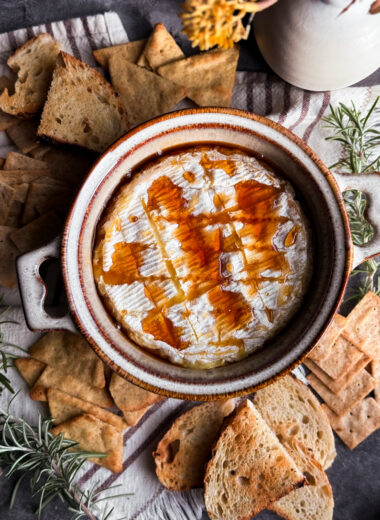 Hot Honey Baked Brie - the perfect Appetizer for the Super Bowl