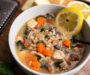 Lemon Chicken Farro Soup