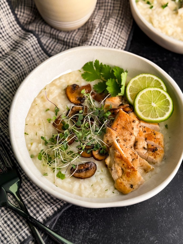 Brothy Coconut Lime Rice and Chicken - a delicious and easy meal-prep recipe