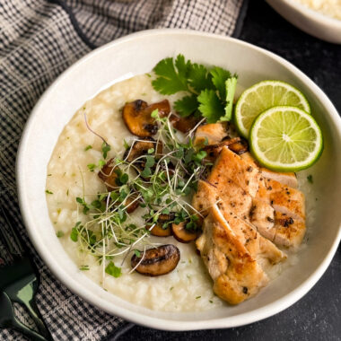 Brothy Coconut Lime Rice and Chicken cover photo by Home-Cooked Living