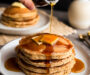 Fluffy Wheat Pancakes (wheat + white flour)